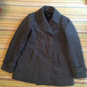 Lands’ End Gray Insulated Pea Coat